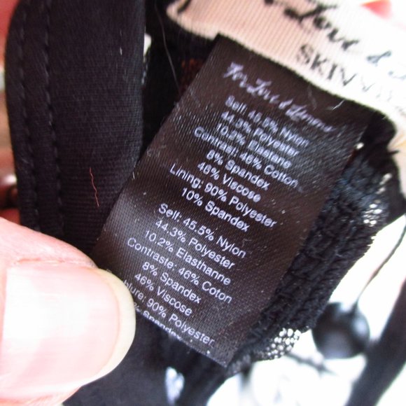 NWT FOR LOVE & LEMONS SKIVVIES CLEMENTINE BLACK STRAPPY THONG PANTY - Picture 8 of 9